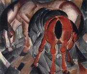 Franz Marc Horse with two foals Spain oil painting artist